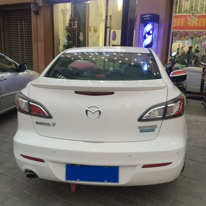 

For Mazda 3 4Doors Sedan 2011 2012 2013 2014 2015 2016 ABS Plastic Unpainted Primer Tail Trunk Wing Rear Spoiler Auto Decoration