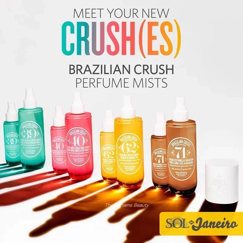 

New Brazilian Sol De Janeiro Crush Fruity Body Spray Splash Fruity Deodorant Long Lasting Duration Moisturizing Hydrating Spray