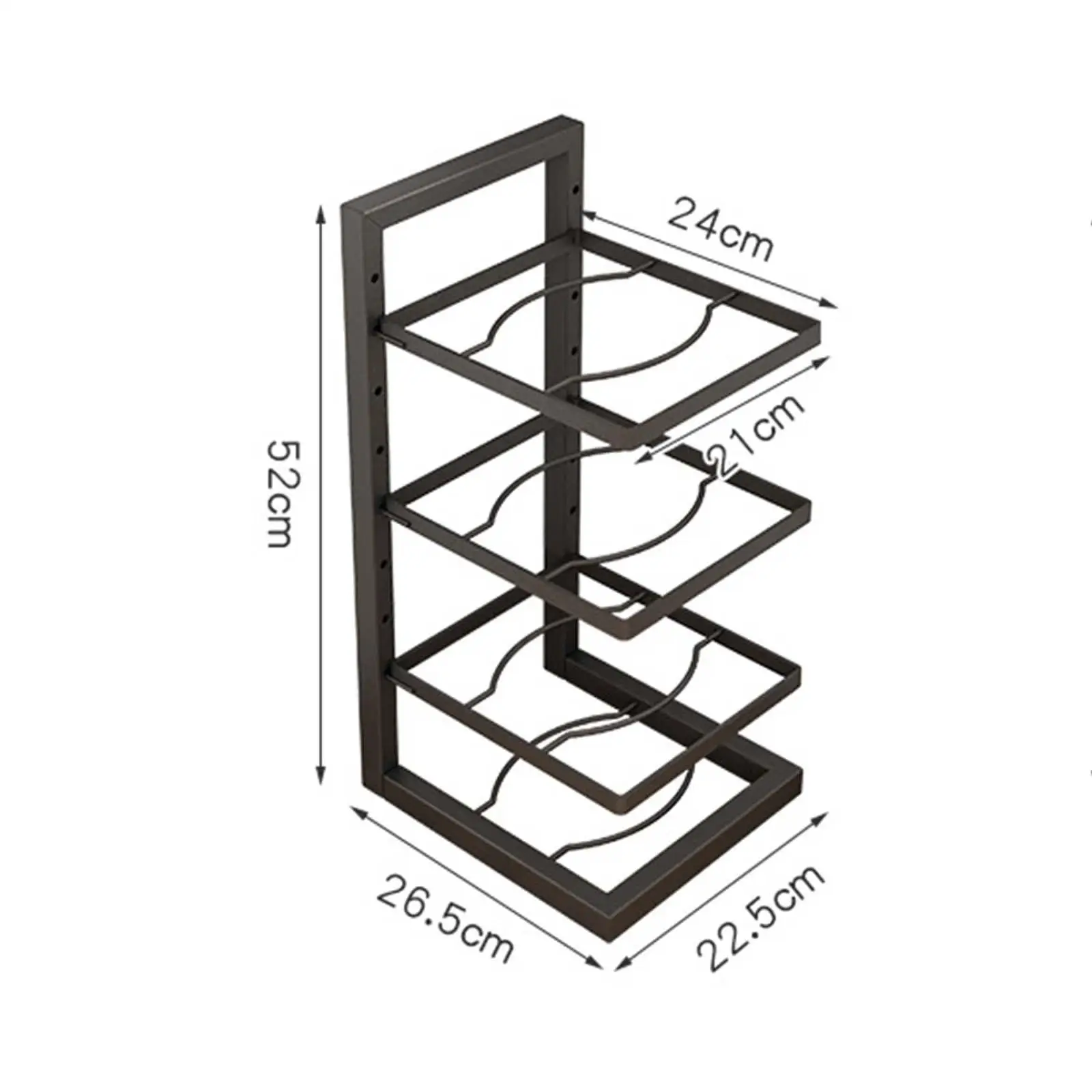 Pot and Pan Organizer Kitchen Organization Storage Pan Organizer Rack for Cabinet Pot Organizer for Kitchen Home under Cabinet