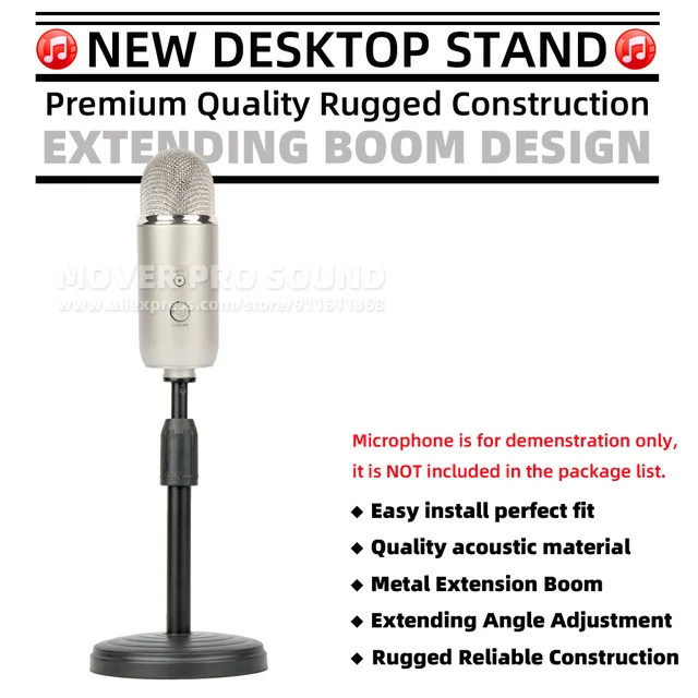 Microphone Stand Blue Yeti, Boom Microphone Stand Holder