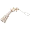 Wooden Beads Cotton Thread Shell Bohemian Hanging String Pendant Home Decor Wind Chimes Craft Tassels Farmhouse Rustic nament 3