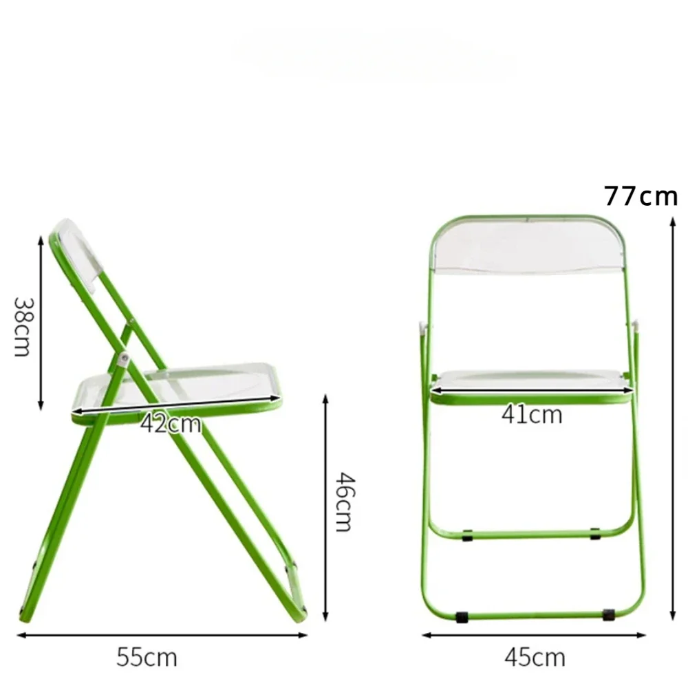 Transparent Chair And Table Acrylic Folding Stable And Balanced Dining Chair Simple Design Household Outdoor Graden Living Room