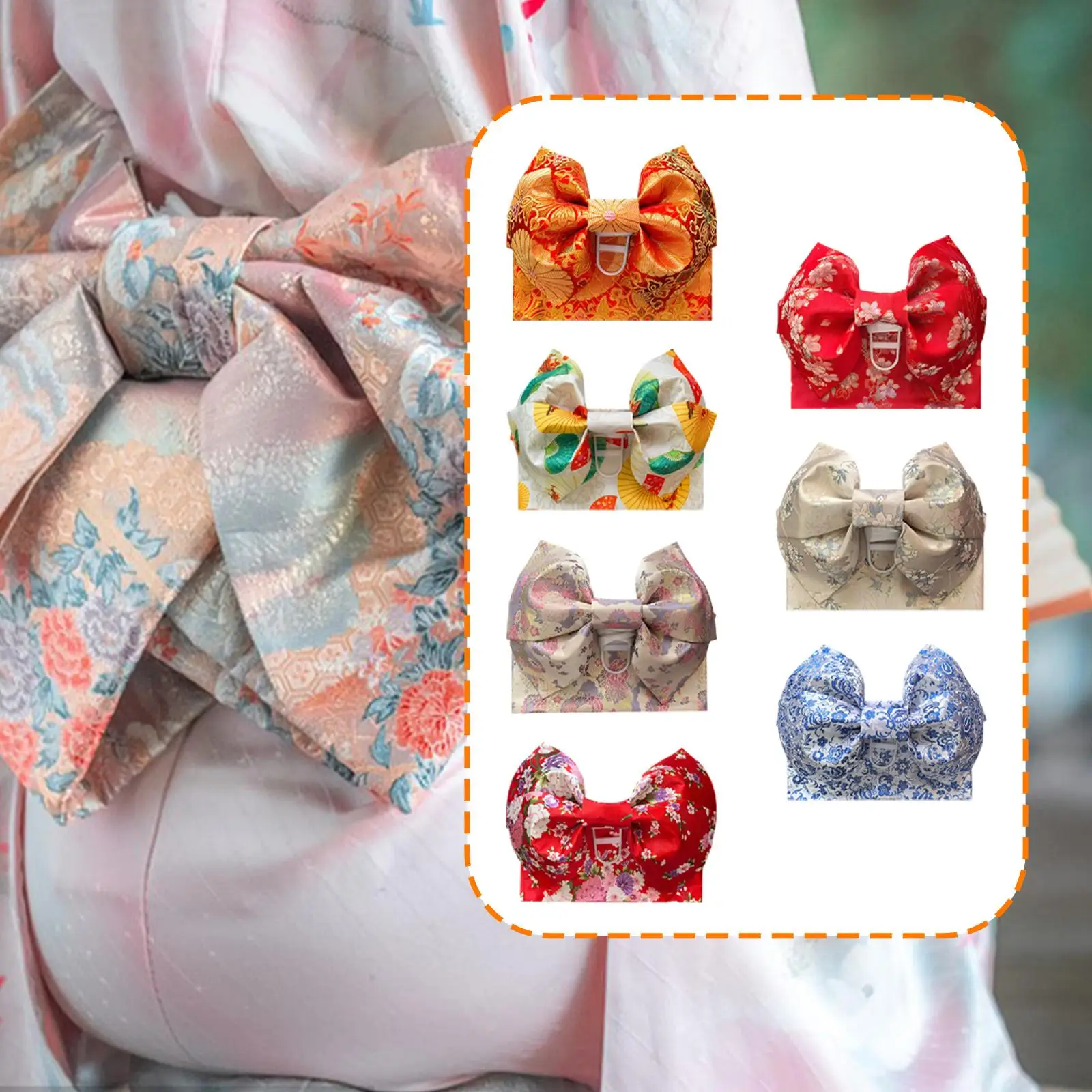 Japanese Kimono Obi Belt Costume Accessories Photo Prop Waist Belt for Sash Yukata Robe