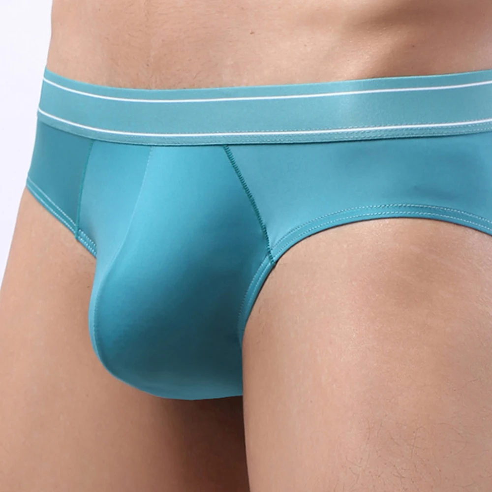 

New Mens Ice Silk Briefs Underwear Bulge Pouch Underpants Boxers Shorts Trunks Lingerie Sissy Panties Ropa Interior Hombre