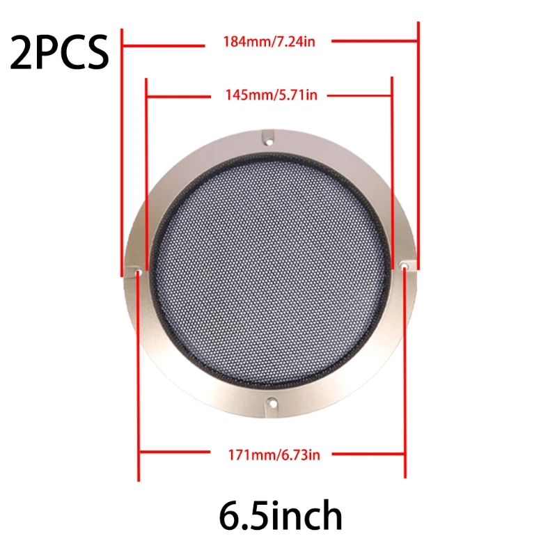 

Auto Speaker for Protection Cover 2/3/4/5/6.5/8/10 in Loudspeaker Protective Mesh Cover Car Decorative Circle Gril