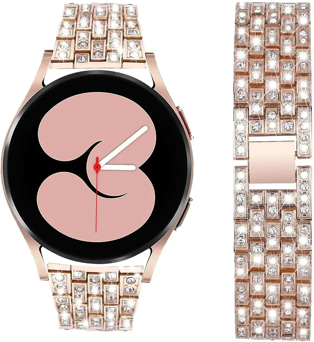 Elegant 20mm 22mm Diamond Metal Bracelet Watch Band Strap