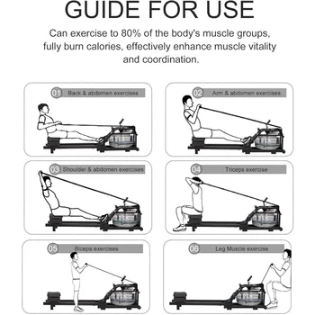 Excercise Fitness Equipment Exercise Machine Rowing Machine for Exercises Home Gym Air Rower Large Body Building Sports 5