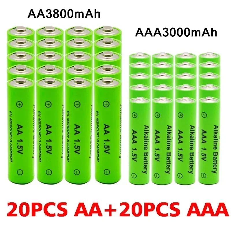 

AA+AAA rechargeable AA 1.5V 3800mAh/1.5V AAA 3000mah alkaline battery flashlight toy watch MP3 player replacement battery NiMH