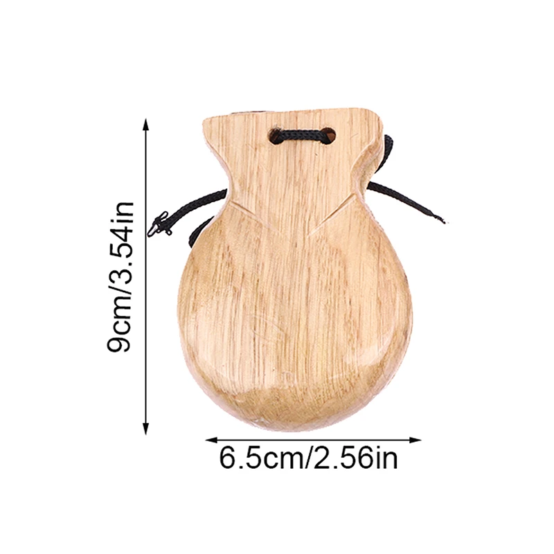2 Stücke Traditionelle Kastagnette Holz Spanische Kastagnetten Flamenco Tanz Kastagnetten W String Handklöppel Kinder Schlaginstrument – Detail 9
