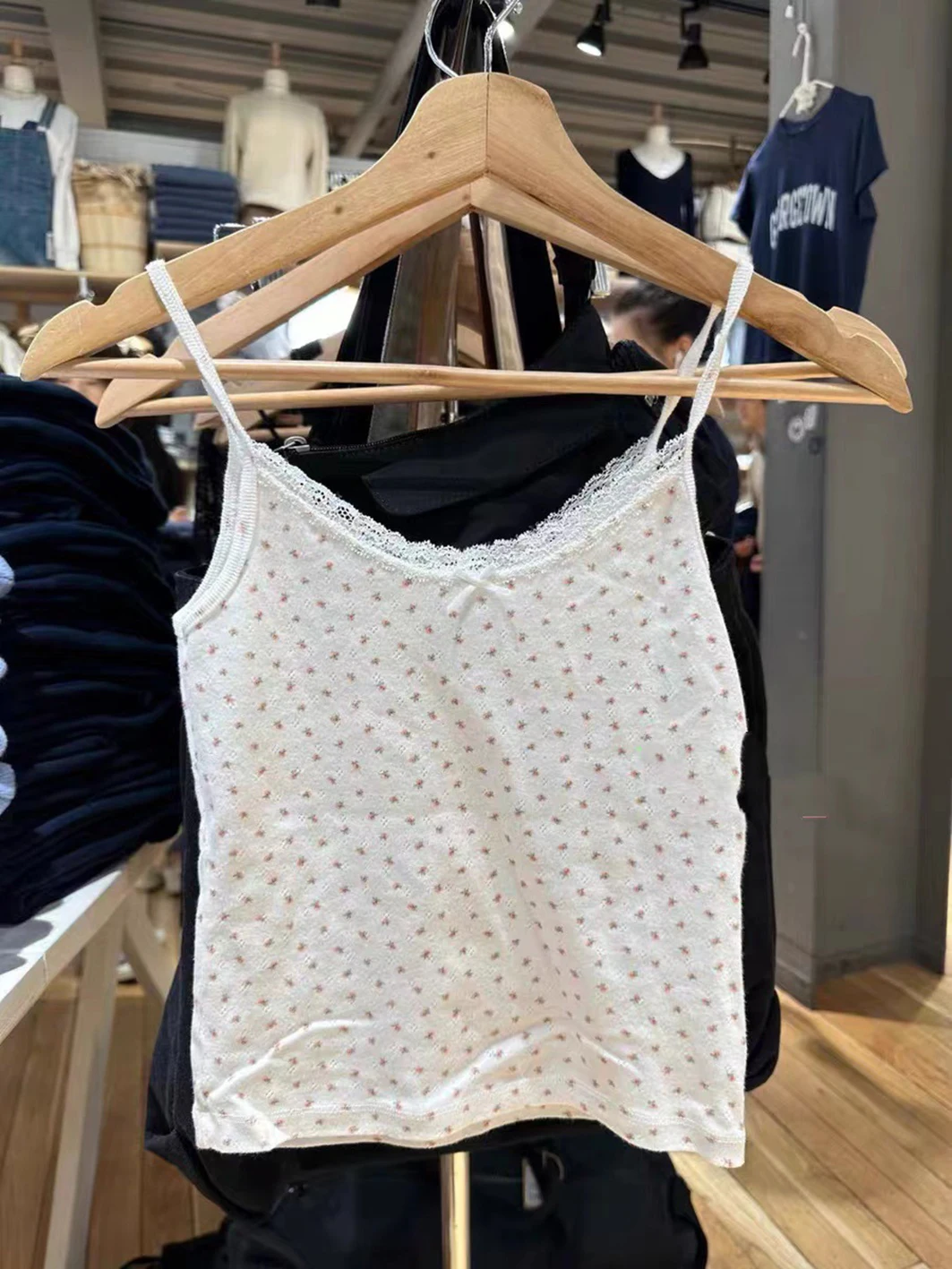 

Красная Милая майка с цветочными ушками, летний облегающий укороченный жилет без рукавов с кружевной отделкой и бантом, милые хлопковые женские укороченные топы в стиле преппи