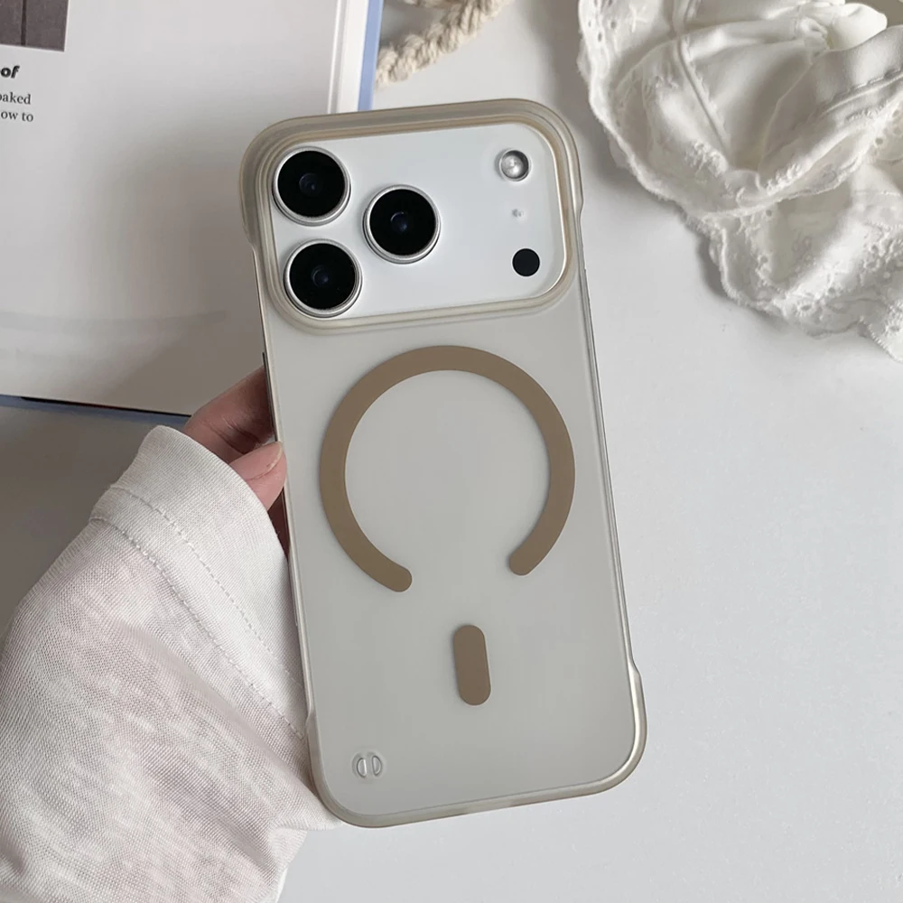 Ultra Slim Matte Frameless Phone Case with Wireless Charging Capability