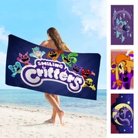 Smiling Critters CATNAP DOGDAY Microfiber Beach Towel Absorbent Quick dry Soft Yoga Swimming Resort Mountain Climbing Towel 1