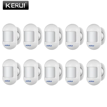 KERUI-무선 미니 안전 PIR 모션 센서 알람 감지기 3 개, 마그네틱 스위블 베이스 홈 알람 시스템
