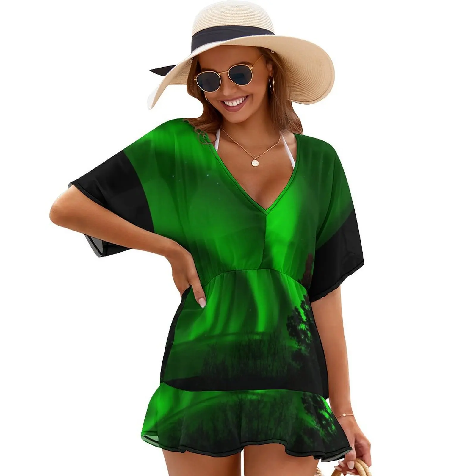 

Aurora borealis Cover Ups summer outfits for women 2024 elegant women's dresses sale beach outfits for women summer dress