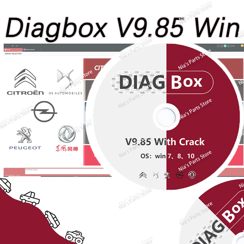Diagbox V9.85 Win Pp2000 Diagnostica Adattamento Tuning Strumenti Di Riparazione Diagnostica Pour Voiture Obd2 Scanner Software Diagnostico Vcds