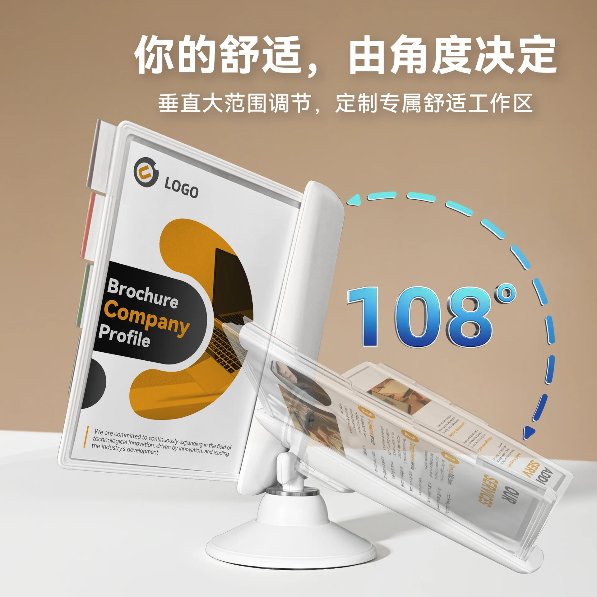 A4 가로형 플립 광고 디스플레이 스탠드 가격표 10페이지 회전 문서 디스플레이 스탠드 메뉴 스탠드