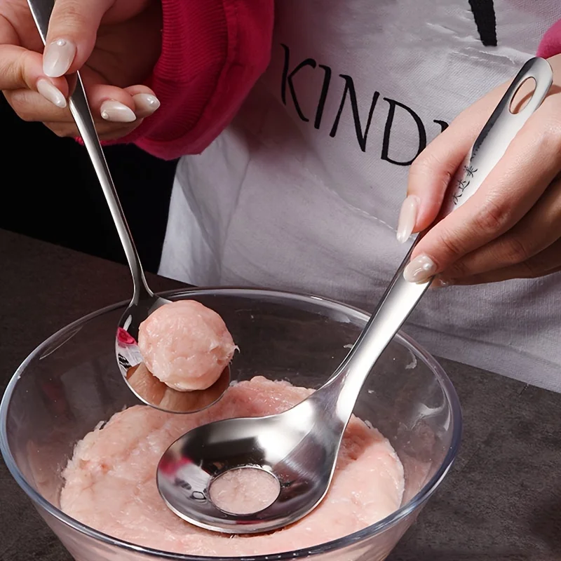 One Non-Stick Meatball Spoon,Long Handle Non-Stick Meatball Spoon,Kitchen Utensils,Suitable for Home and Restaurant Use