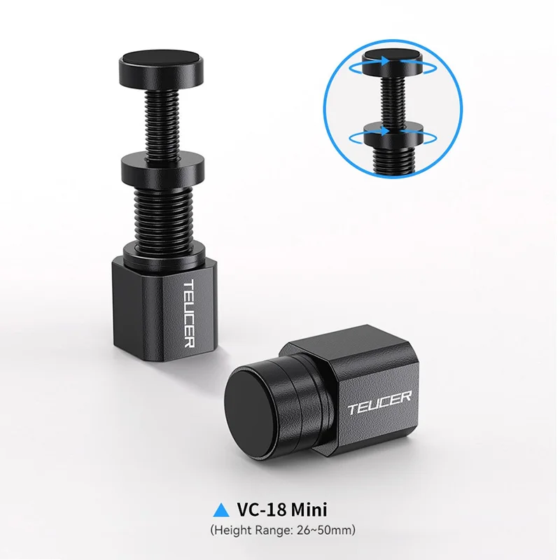 TEUCER VC18 그래픽 카드 GPU 홀더 조정 가능한 텔레스코픽 나선형 비디오 카드 홀더 ATX/M-ATX/ITX 섀시용 마그네틱 베이스