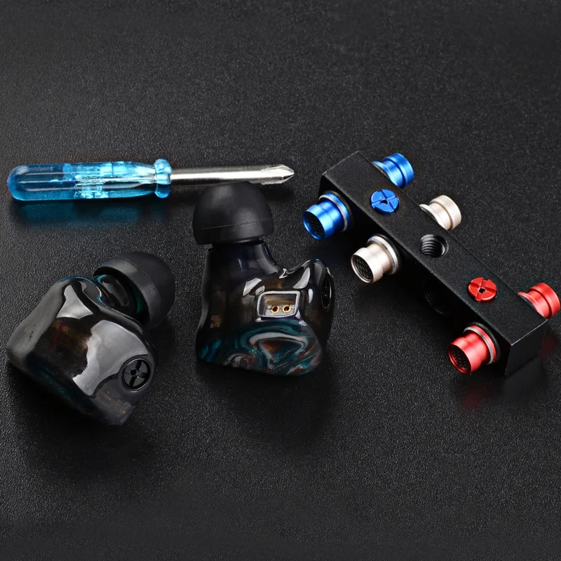 LZ A4 PRO HiFi IEMs In Ear 1DD+3 Knowles BA Hybrid Driver Audiophile Earbud Adjustable Tone with Detachable 2-pin Audio Cable