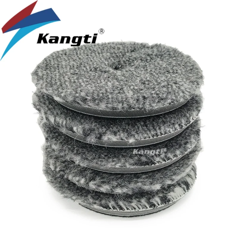 Kangti 3"/5"/6" Wool Polishing Pad High Density Lambs Woollen Polish Buffing Pad Car Polisher Buffing Waxing 6