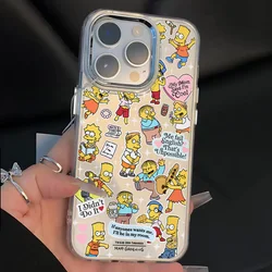 Cartoon Simpsons Hot Phone Case - Transparent Soft Cover - iPhone 16 Pro Max (LYK - LY312506r2)