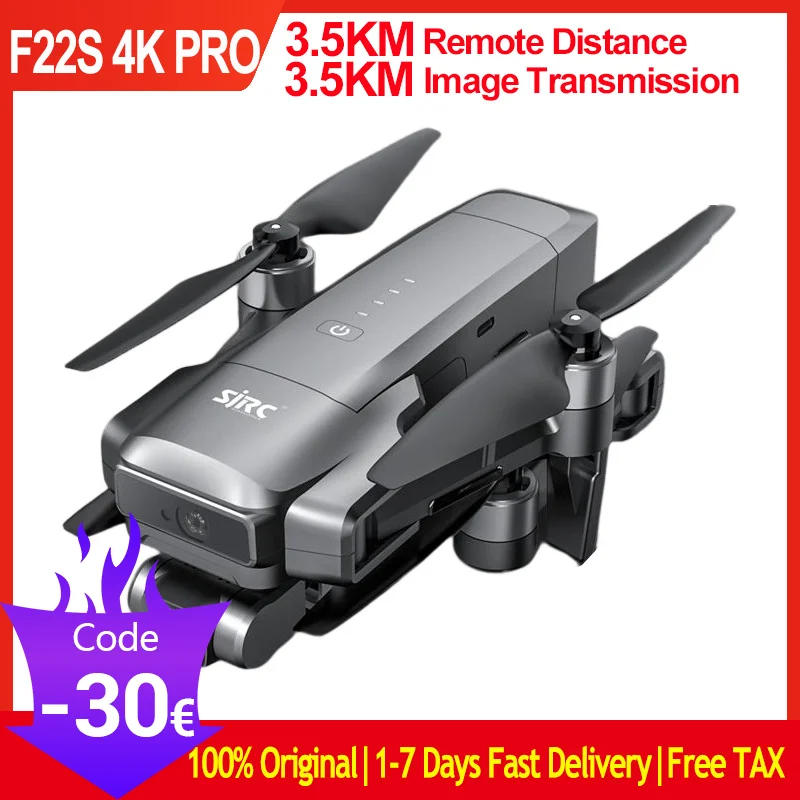 F22S 4K Pro Drone Hd Camera Gps Fpv Quadcopter Evitamento Ostacoli 3.5Km 2-Axis Gimbal 5G Wifi 4K Hd Camera Rc Drone Elicottero