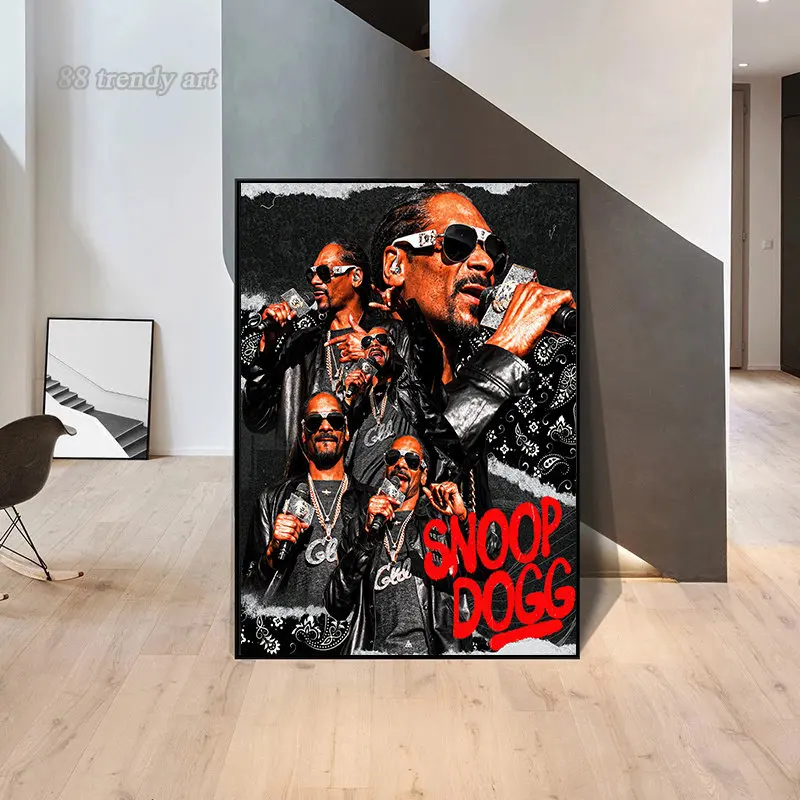 Rapper Snoop-Dogg Portrait Poster Prints Wall Art Canvas Painting
