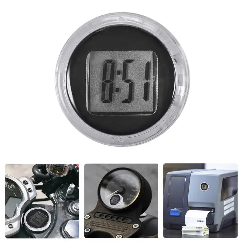 Motorcycle Handlebar Clock Mini Motorcycle Watch Waterproof Handlebar Clock Moto Styling Motorbike Digital Clock Motorcycle Accessories