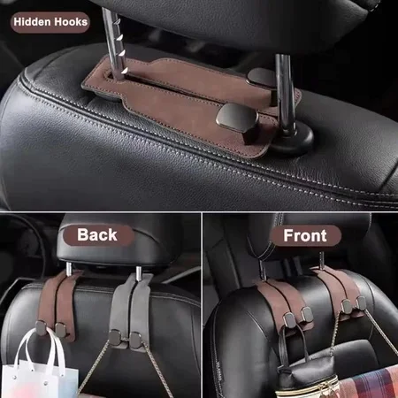 Universeller Auto-Kopfstützenhaken, Doppelhaken für Sitzlehne, Geeignet für Geldbörse, Tasche, Rucksack, Auto-Aufbewahrung, Auto-Innenausstattung – Detail 8