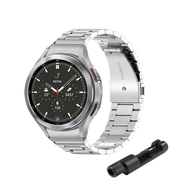 Samsung Galaxy Watch 4 44 mm 40 mm strap/Galaxy Watch 4 classic 46 mm 42 mm gapless stainless steel metal mesh strap