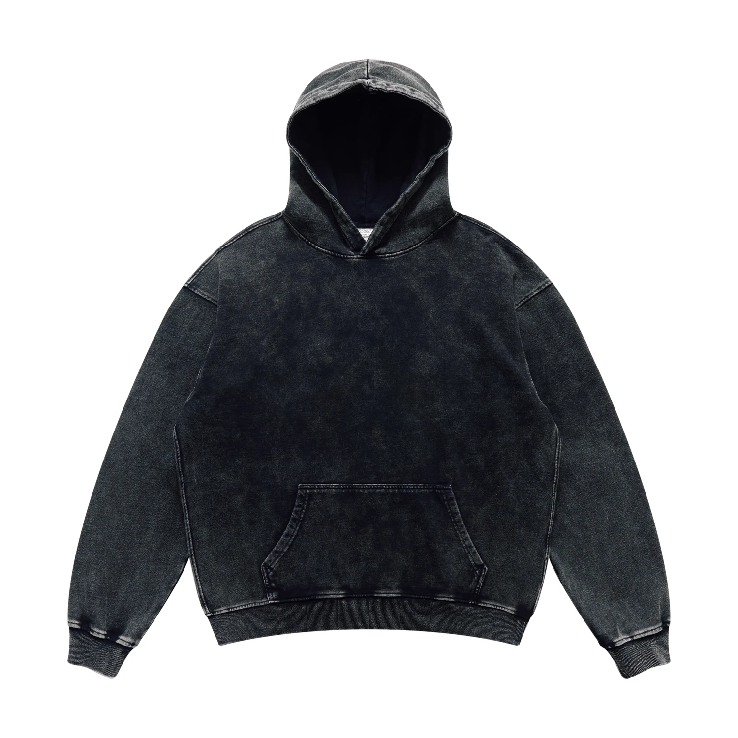 FEGKZLI 400gsm Cotton Acid Wash Hoodies Old School Vintage