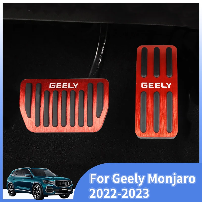 For Geely Monjaro Manjaro Car Pedal Pad Non-Slip Stainless Steel Pedalboard Aluminium Alloy Rubber Brake Cover