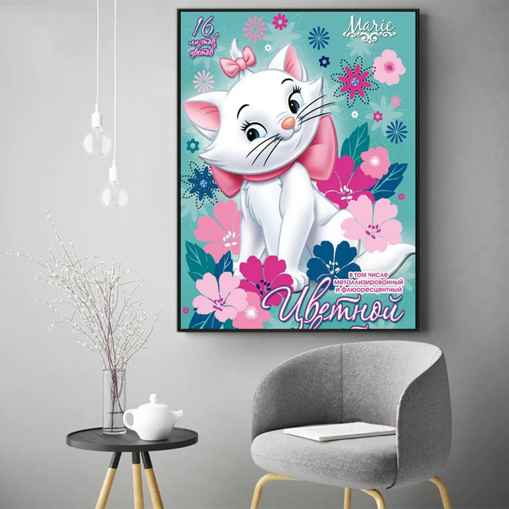 Painting Numbers Canvas Frame Cat Disney  Canvases Paint Numbers Mickey  Mouse - Paint By Number Package - Aliexpress