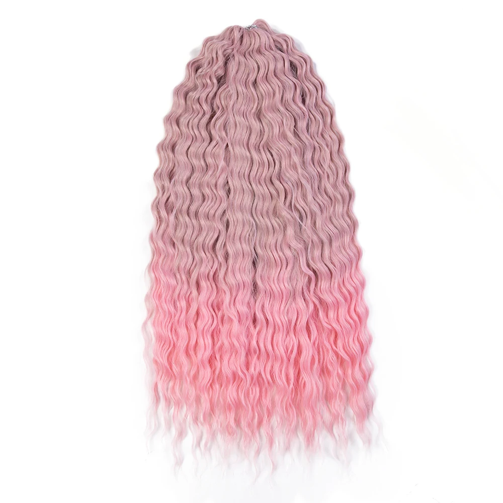 Ariel Curl Ombre Blonde Pink Hair Extension Image 16