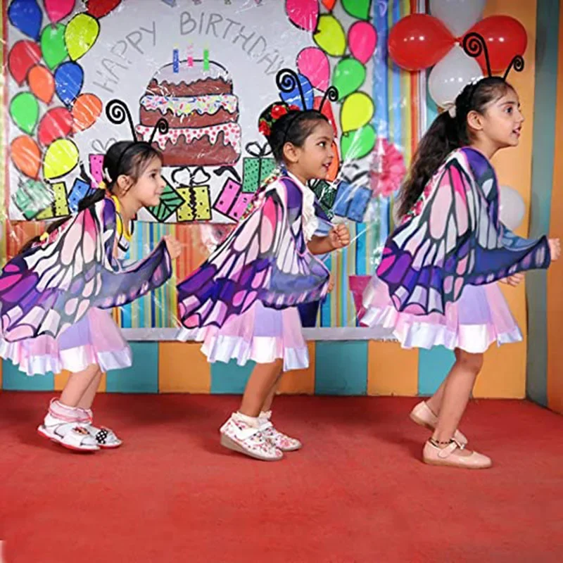 Girls Butterfly Costume Set 3pcs 5