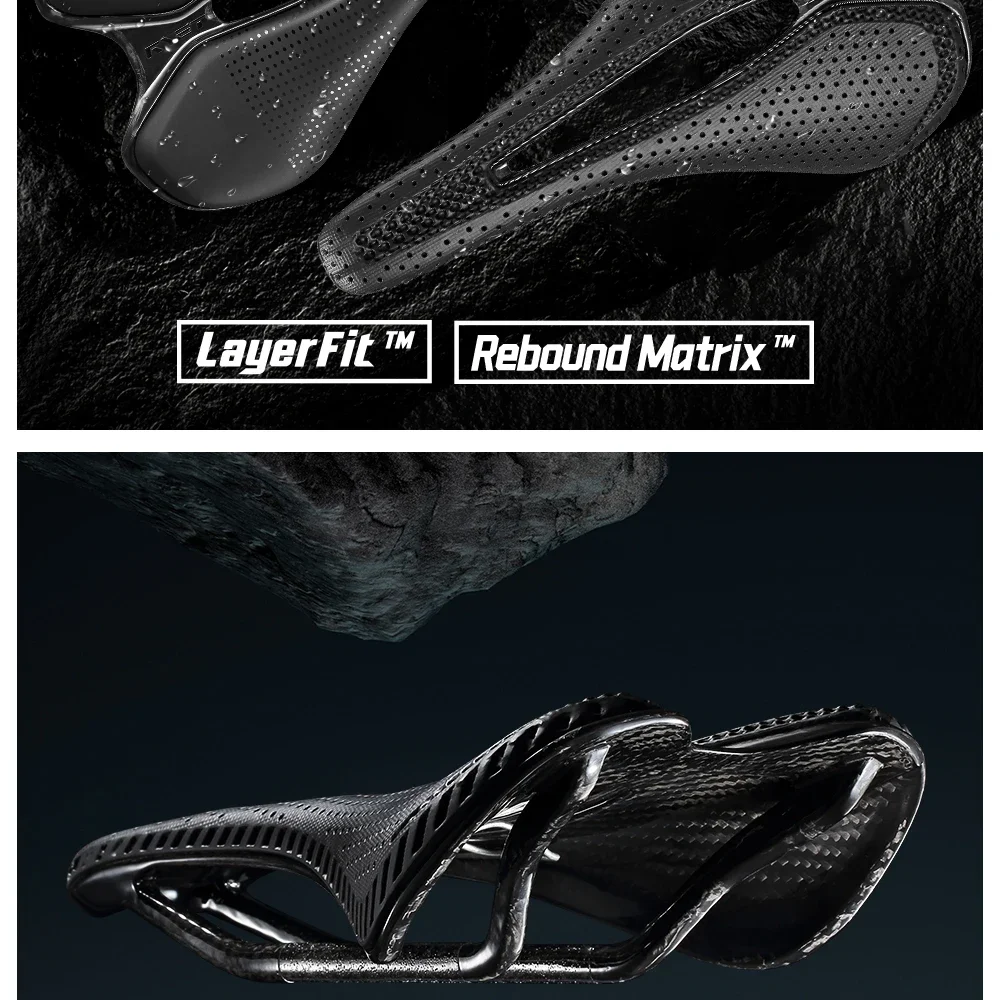 RYET 12K Vollcarbon-Sattel mit 3D-Druck, 122 g, für Triathlon, Rennrad, MTB, Gravel, Fahrrad, leichter Fahrradsitz, EVA-Oberfläche, 7 x 9 mm – Detail 22