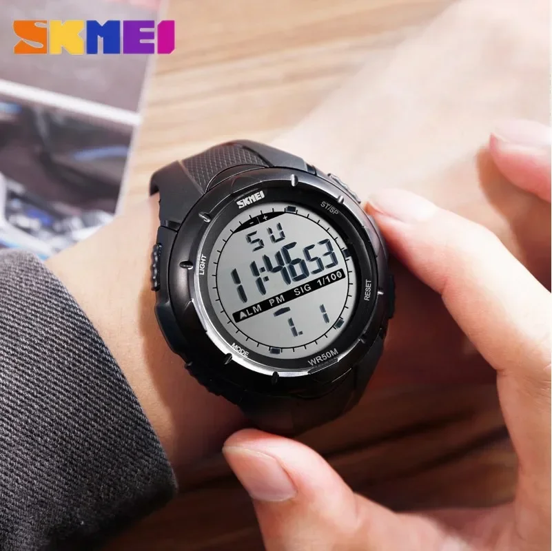 SKMEI 1025 Waterproof Digital Wristwatches for Men Sports Countdown Mens Electronic Shockproof Watch Military Clock Reloj Hombre 4