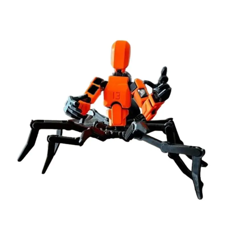 

Parent-children Game Educational Toy Multiple Joints 3D Movable Figurine Robot Toy Standing Freely Pose Robot Desktop Decor