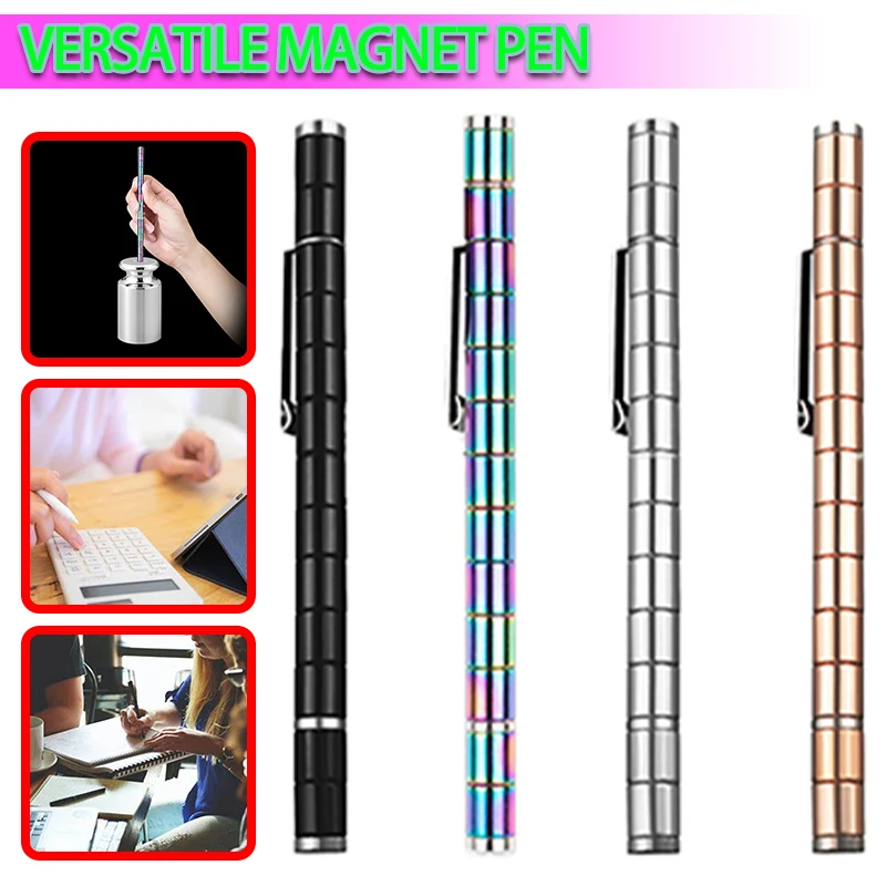 

Magnetic Metal Pen Eliminate Pressure Fidget Gadget Writing Toy Deformation Pen Gift Office School Student Stationery