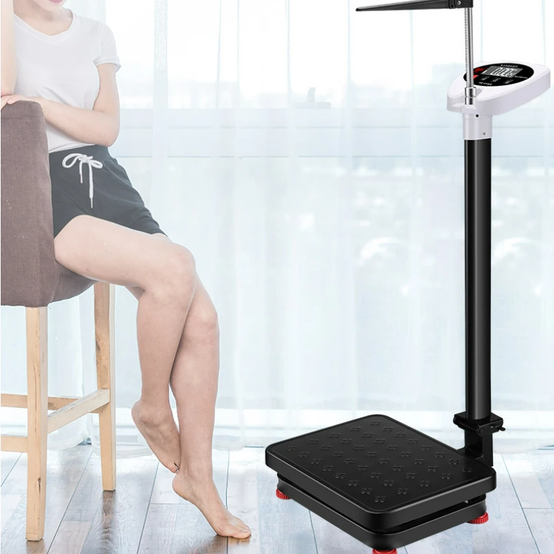 LCD Electronic Large Screen Height Body Weight Scale-USB Charging Integrated Machine for Hospitals and Kindergartens