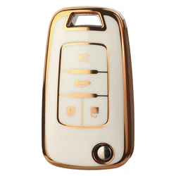 Jingyuqin Soft TPU Car Key Protective Case with Multiple Button Options (4 White)