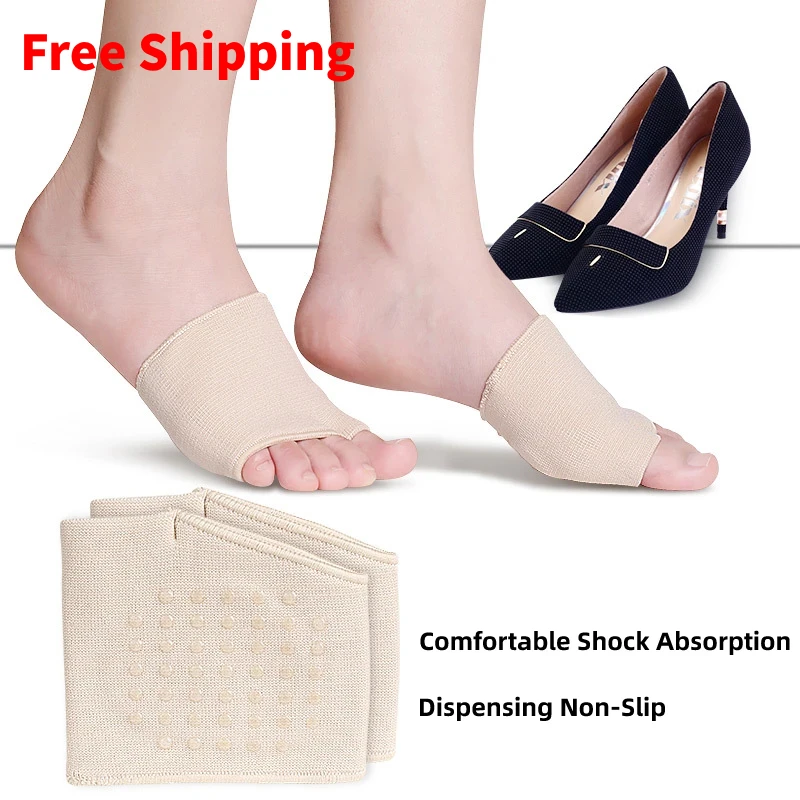 

2Pairs Metatarsal Pads Toe Separators Pain Relief Forefoot Socks Insole Bunion Orthotics Hallux Valgus Corrector Feet Care