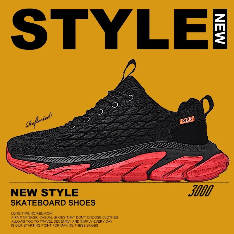 

Men Sneakers Causal Shoes for Men Fashion Men Mesh Lightweight Breathable Male Flying Woven Running Shoes Men Fashion Sneakers