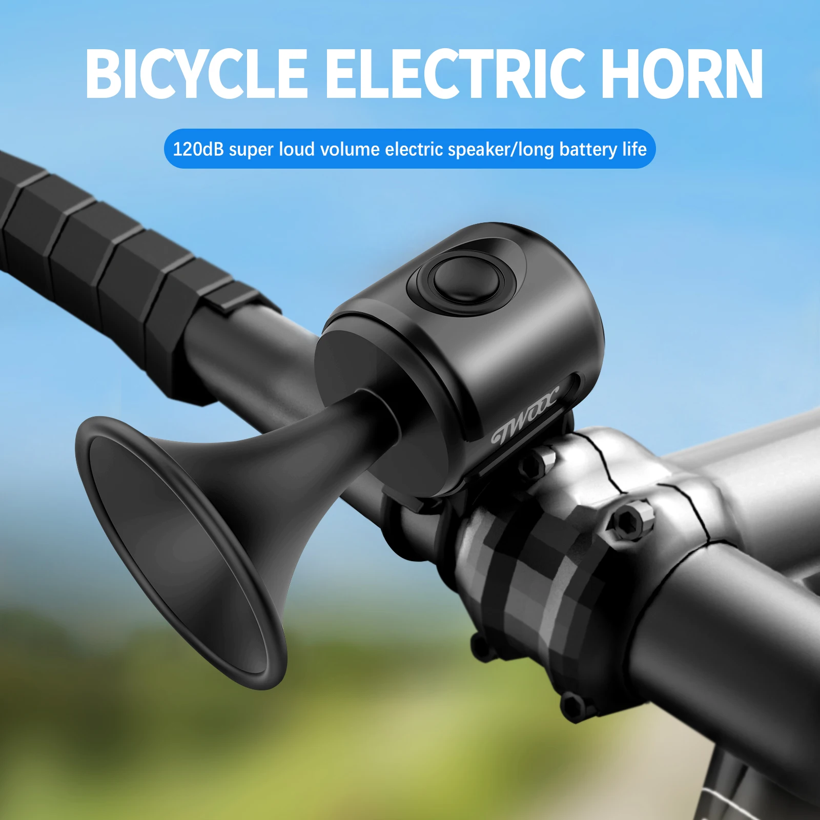 

ZK30 Scooter Bicycle Electronic Bell 120 DB E-bike Siren Trumpet Alarm Cycling Audio Alert Warning Safety Riding Bike Part