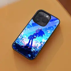 Sonic The Hedgehog Black Hard Plastic Phone Case for iPhone 12 Pro (Z5)