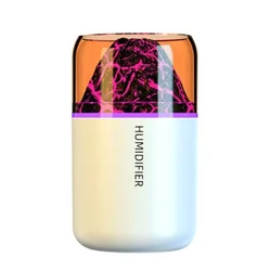 Compact 180ML USB Aroma Diffuser with Volcano Color Light (WHITE)
