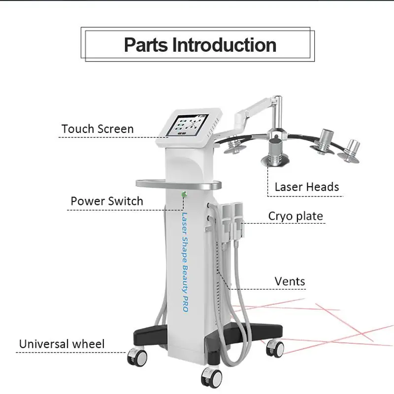 532nm Wavelength 6D Lipolaser Body Shape Slimming Machine 635nm red green light therapy Lipolysis Abdomen Fat Reduction Weight Loss