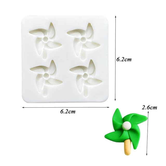 Szélmalom Alakú Szilikon Cukrász Penész Gyantakészlet Cupcake Sütő Fondant Sütemény Díszítő Szerszámok - Image 6