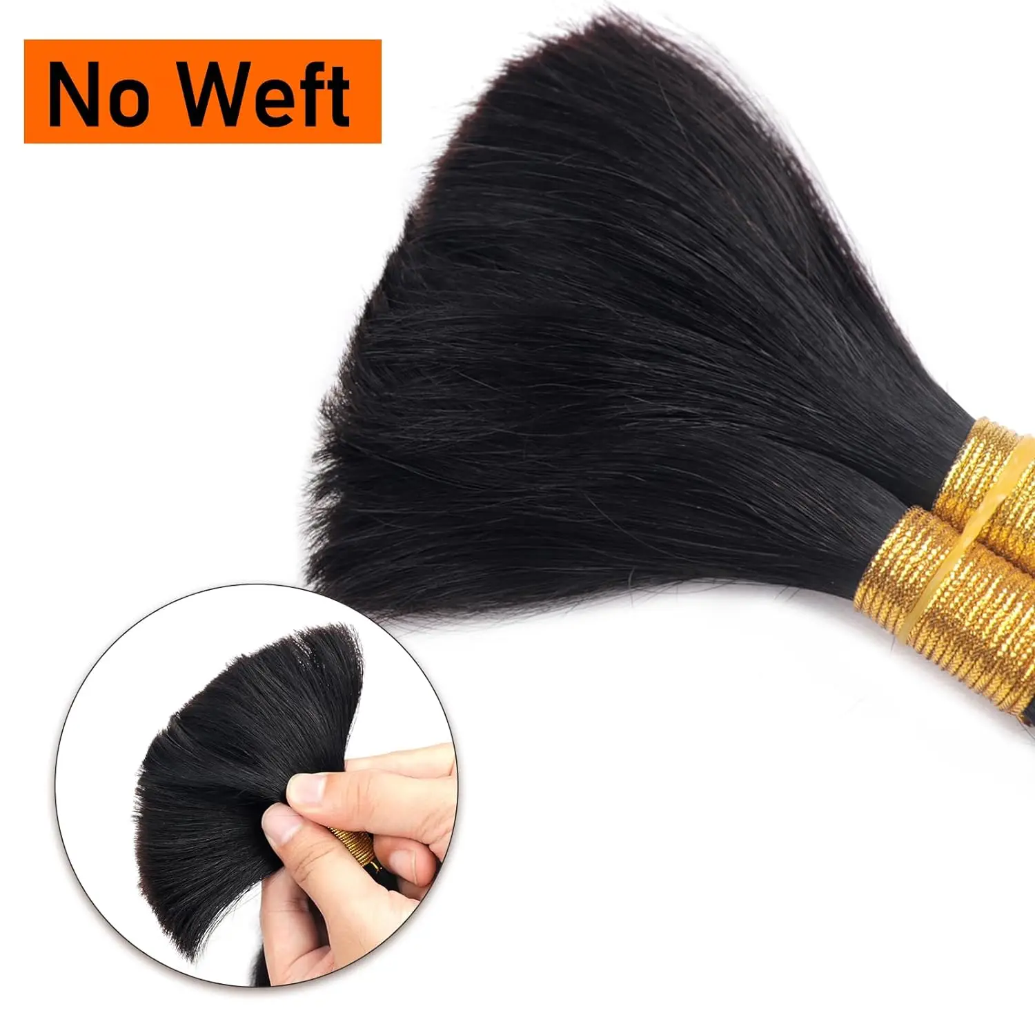 Straight Bulk Human Hair for Braiding No Weft Micro Braiding Hair Braids Extensions 100% Unprocessed Extensions Bulk