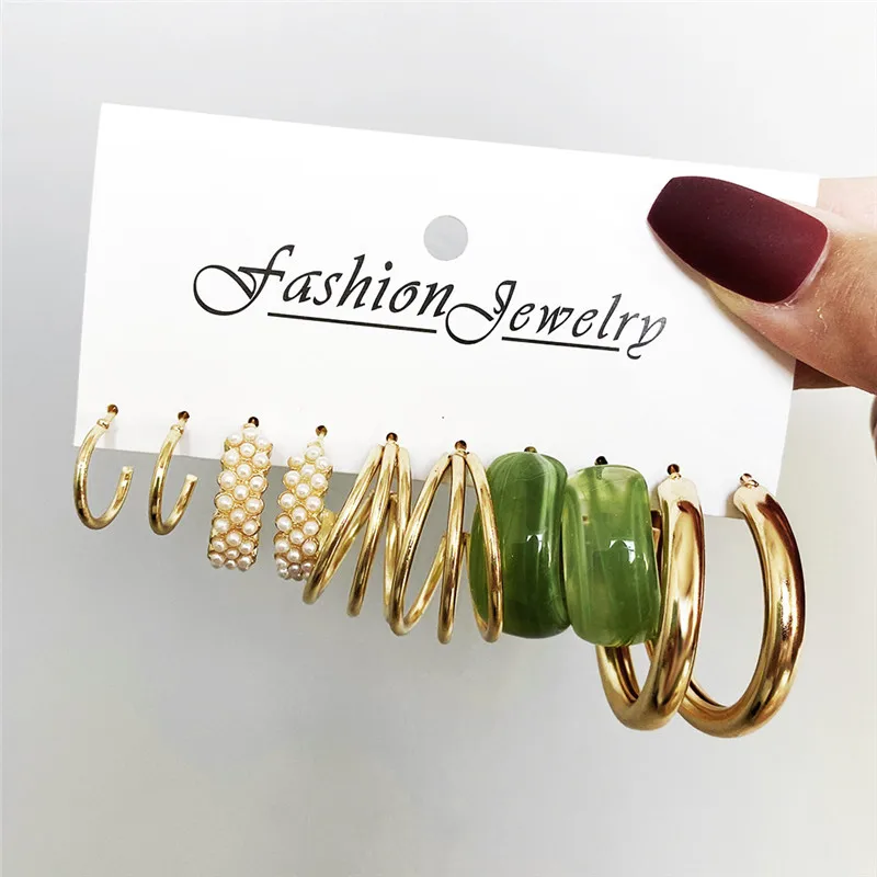 Dangle Earrings Set Butterfly Acrylic Hollow Drop Earrings Heart Hoop Earring for Women Jewelry Gifts